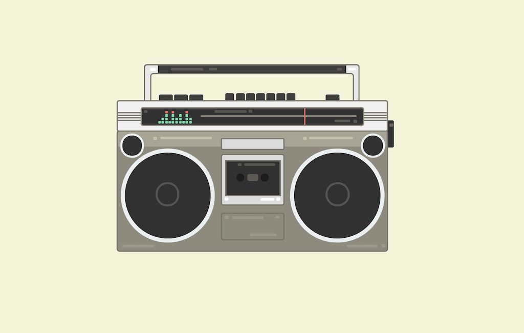 Old school boombox made with CSS